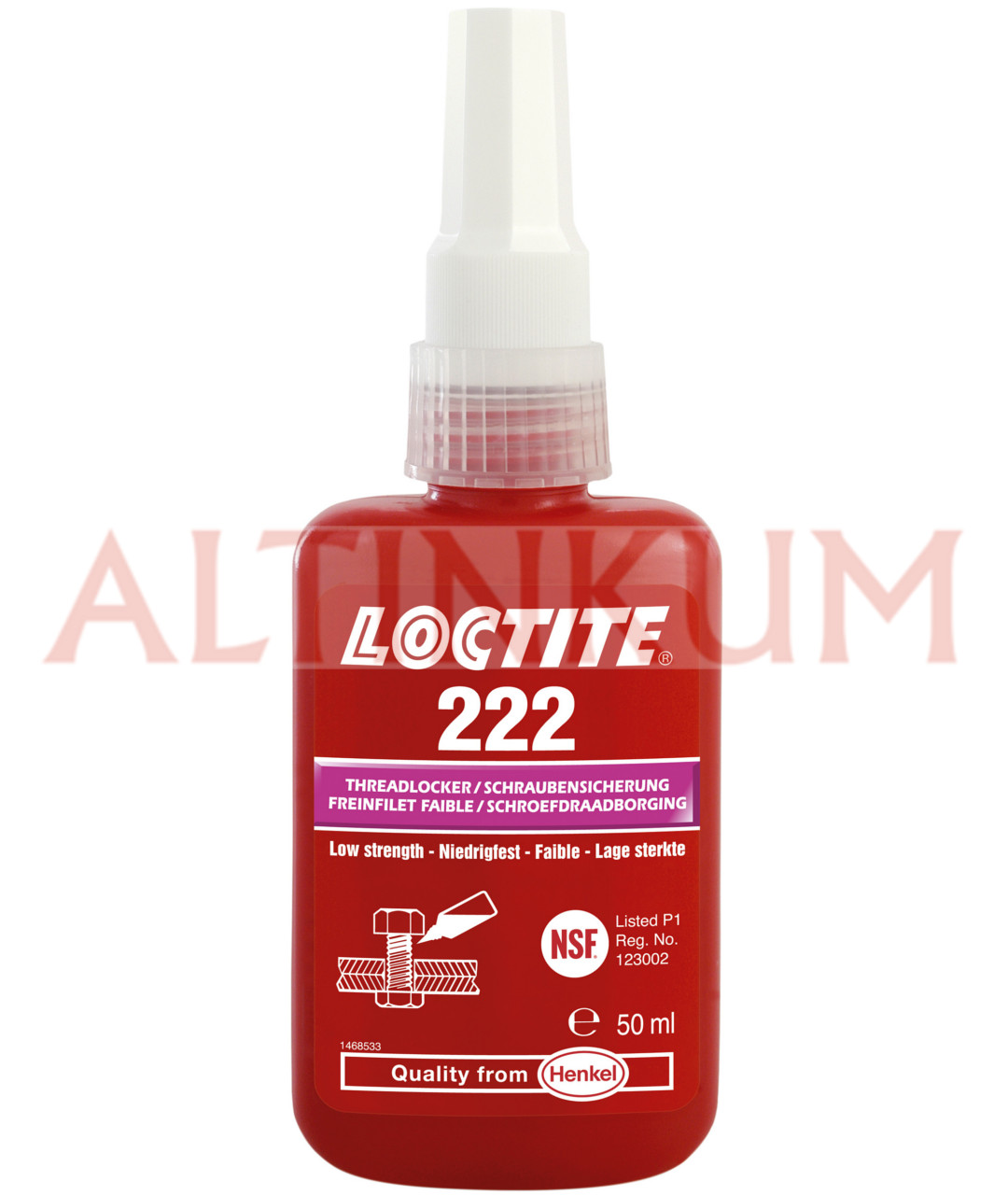 Loctite 222 Vida Gevşemezlik 50 ml Düşük Mukavemetli